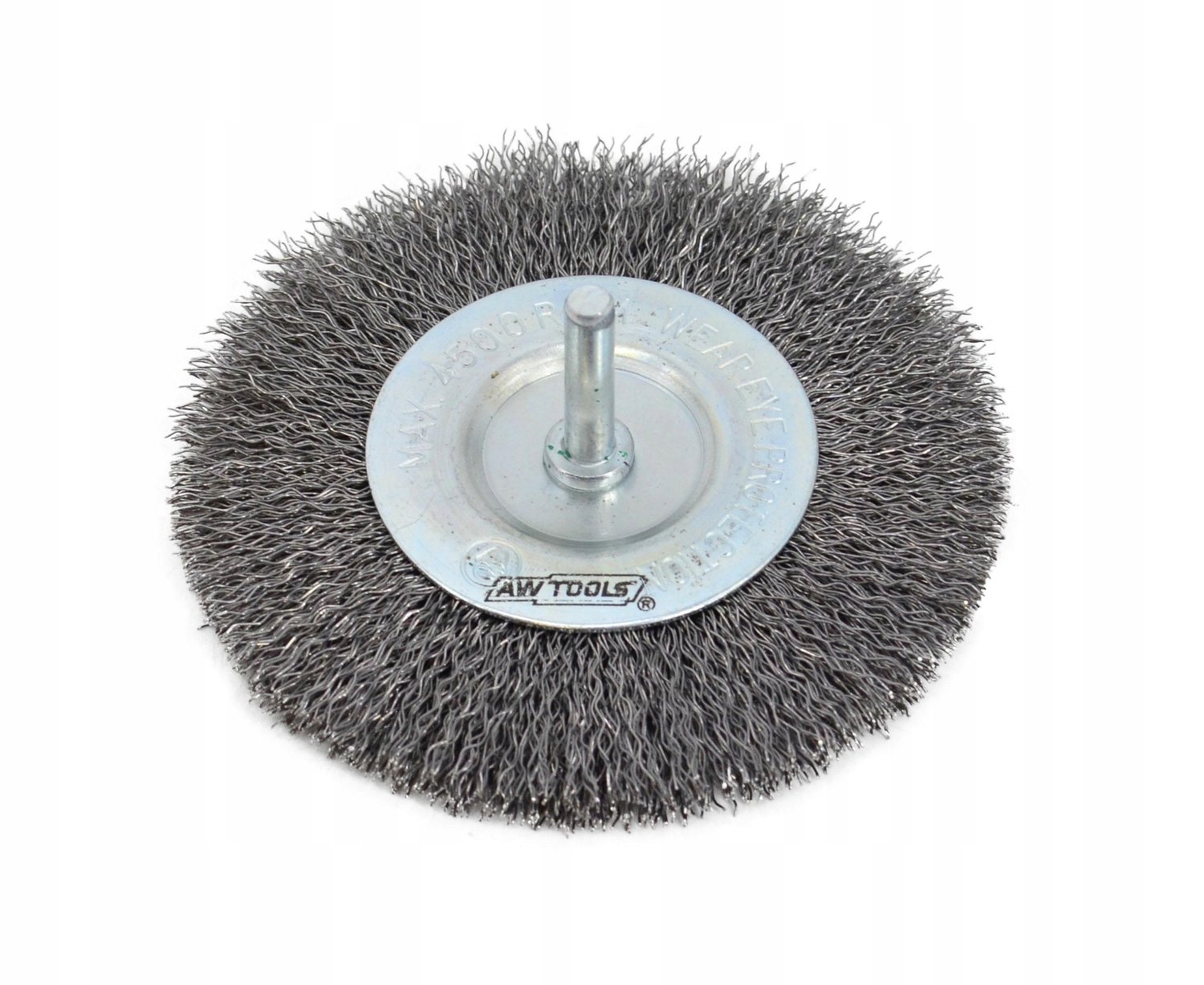 AW-Tools Staal Draadborstel 115mm met Schacht voor Boormachine