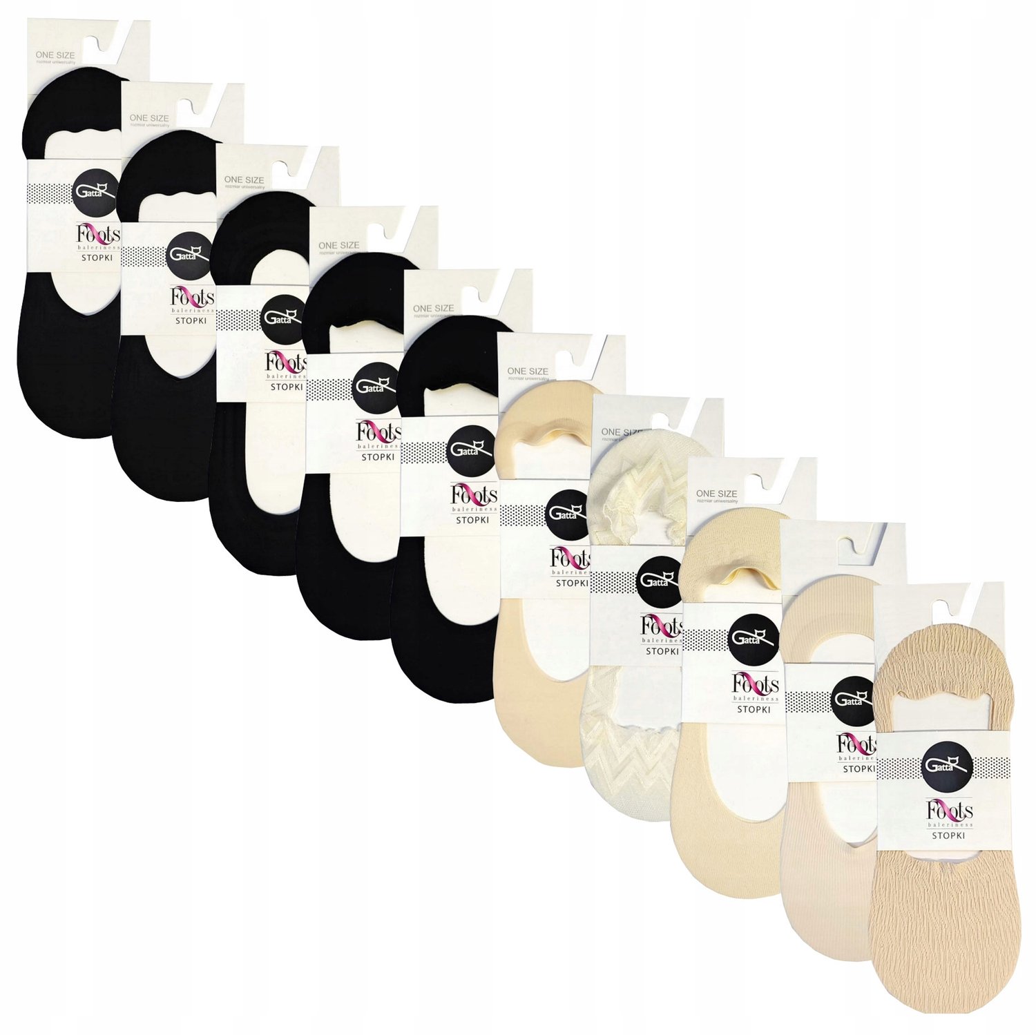 Gatta Dames Invisible Sokjes 10 Paar Uni Multicolor