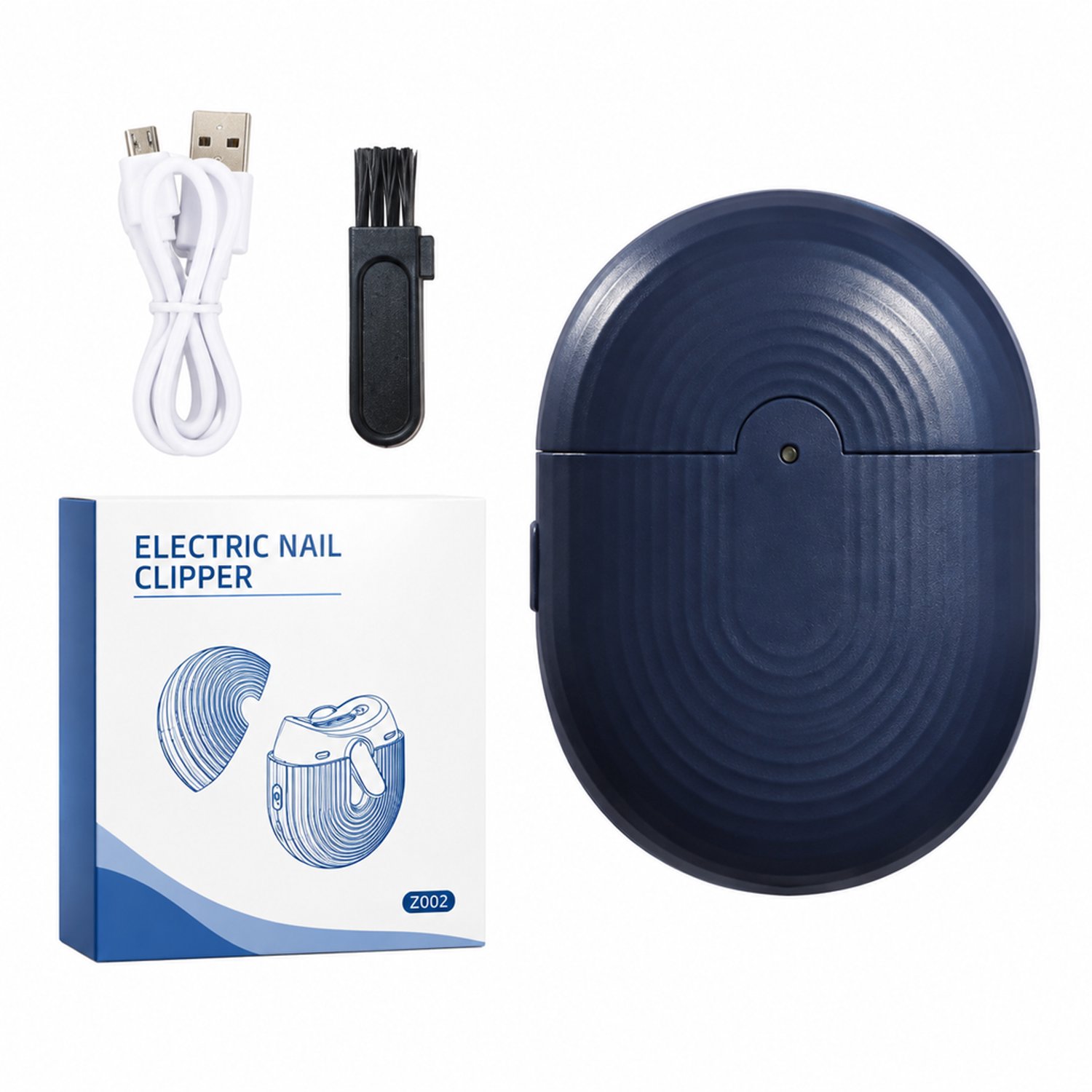 elektrische nagelknipper - 88.7g - Blauwe golfuitvoering - Voor thuisgebruik - Engelstalige verpakking