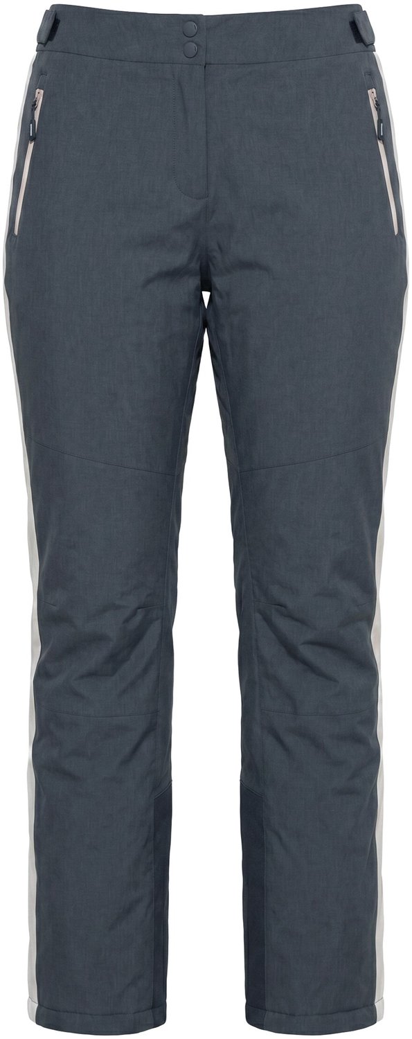 Ulla Popken - Dames - Skibroek waterdicht voorgevormde knieën sneeuwvanger - Antraciet melange - Maat 46