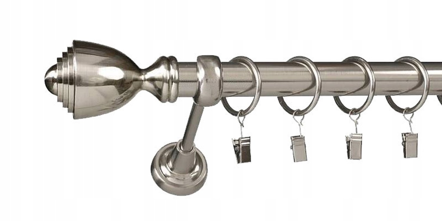 Karnis 140cm Enkel 25mm Zilver - Stijlvol en Stil