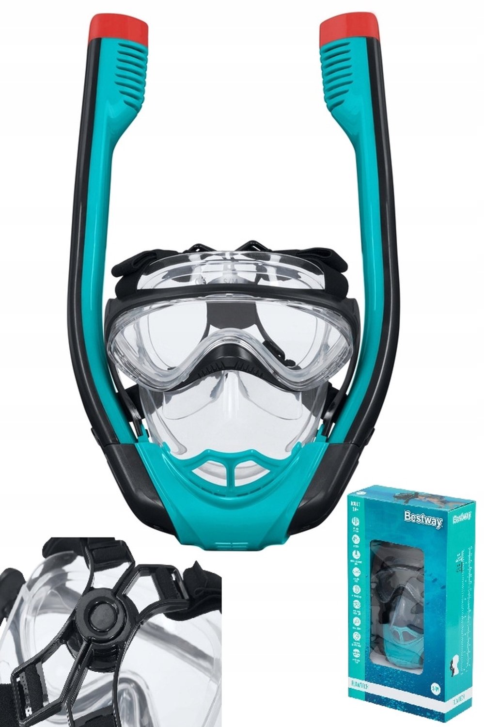 Volledig gezichtsmasker voor duiken, zwemmen en snorkelen - Maat S/M