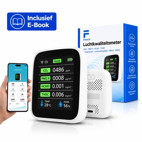 Frasco CO2-meter 8-in-1 Review - Veel meetwaarden, korte accuduur