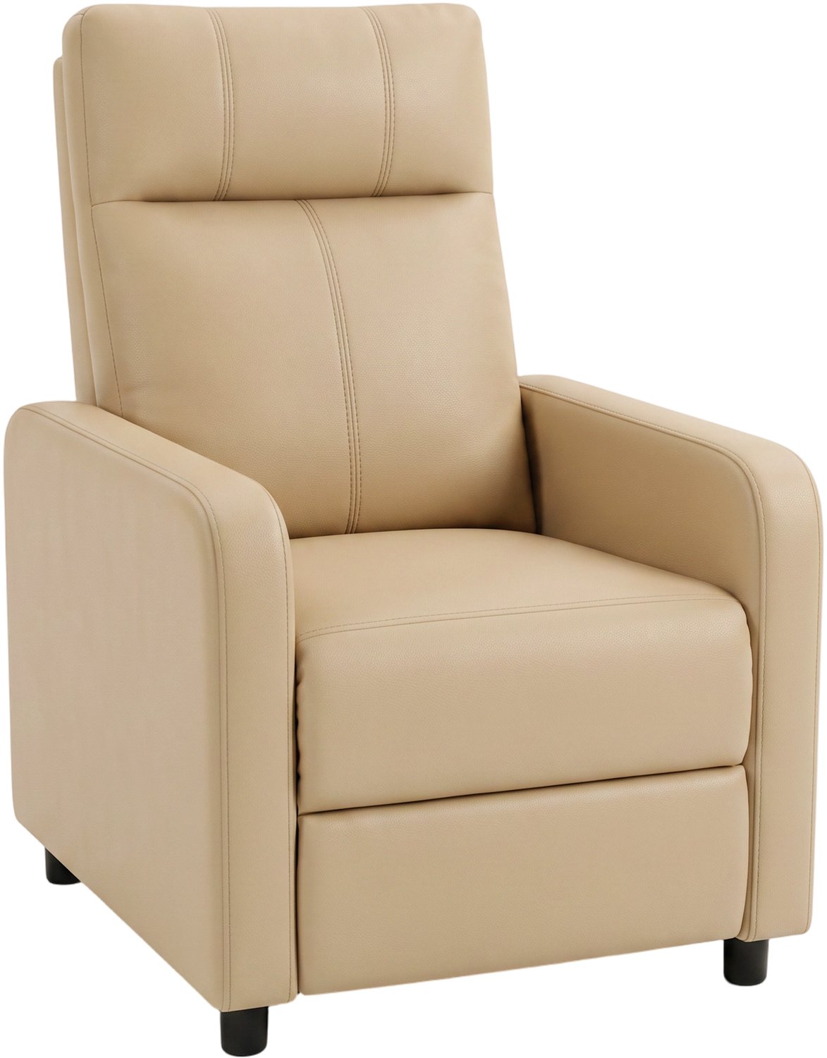 HOMCOM-Sofa Recliner-PU-91 x 67 x 100 cm-Beige