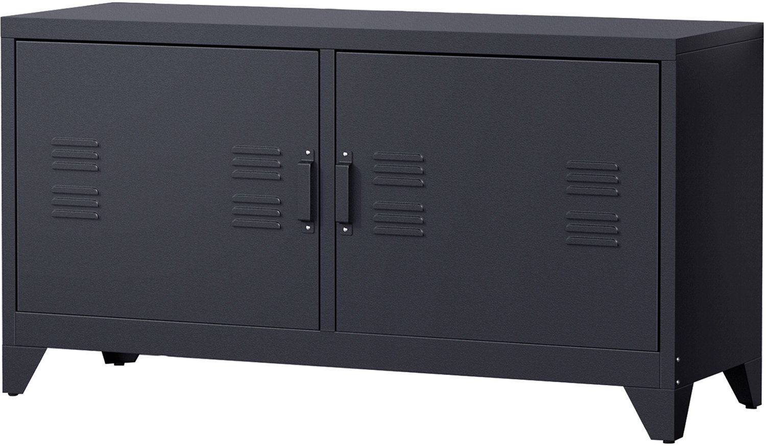 HOMCOM TV-standaard - Staal - 119x40x63,5cm - Zwart