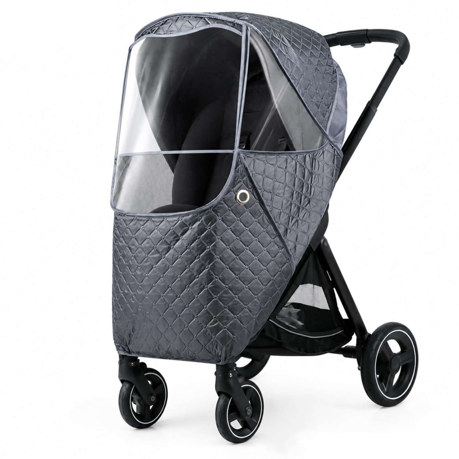 Famanu - Regenbescherming voor Kinderwagens - Bescherming tegen regen en wind - Doorzichtige polyester - 1 stuk