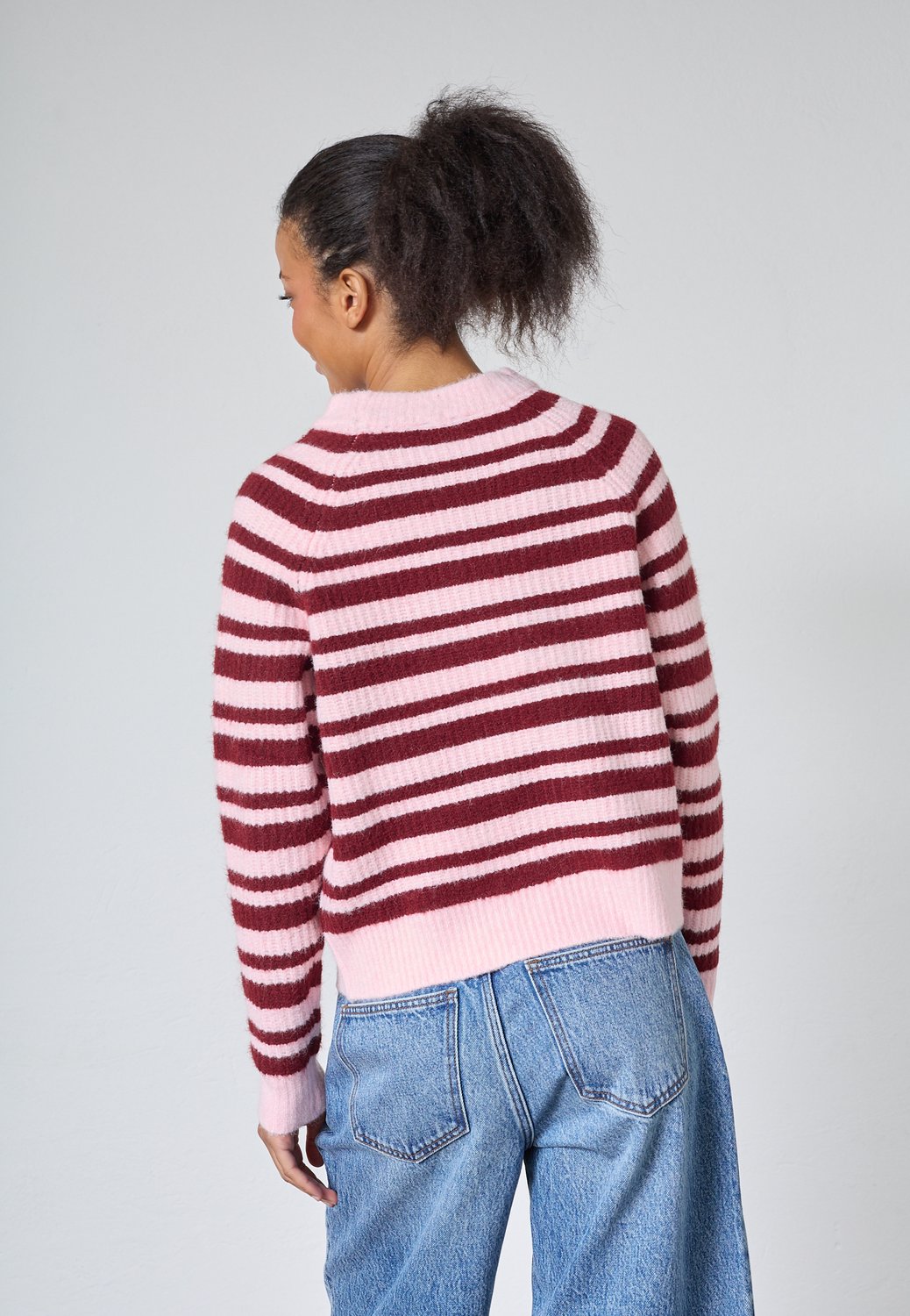 SISTERS POINT Hica-pu - Dames trui - Pink/Bordeaux - Maat XL