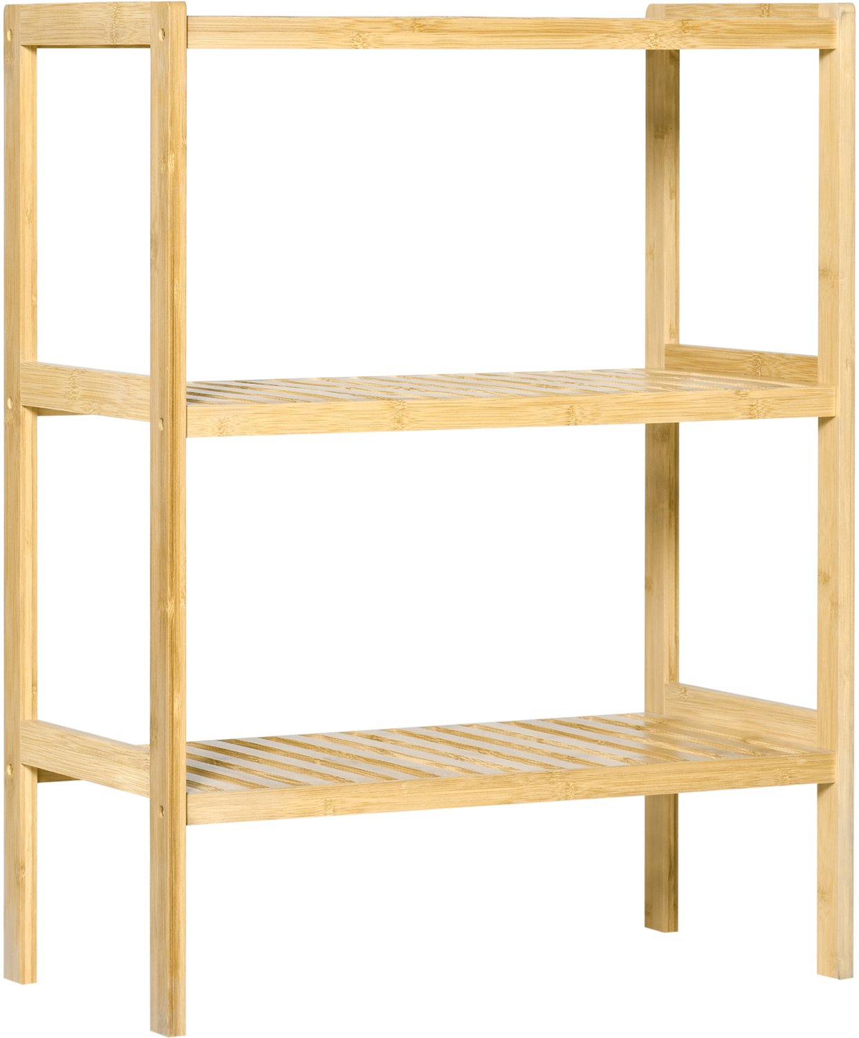 staand badrek met 3 planken- naturel 62x33x80cm