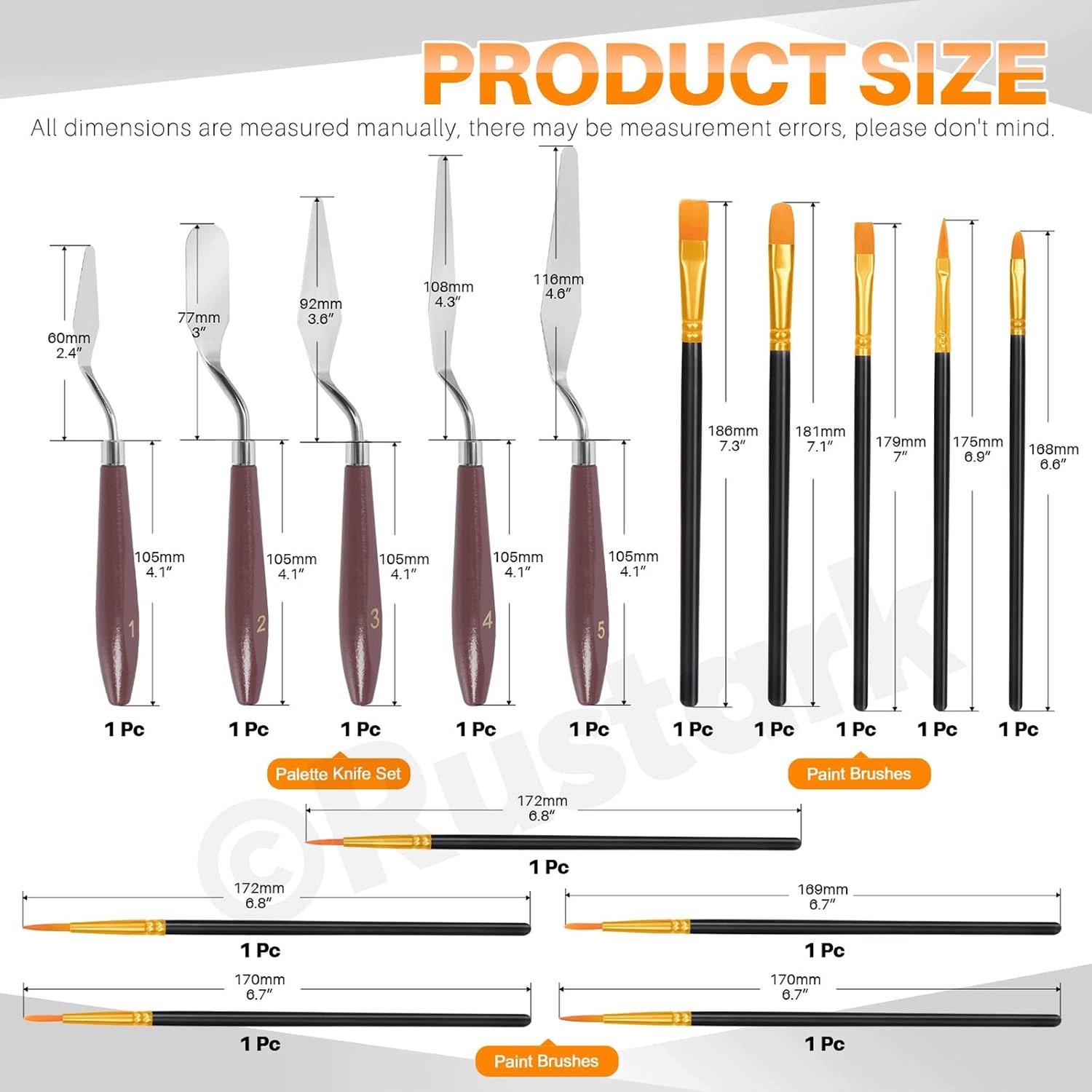 Professionele Schildergereedschap Set: Spatels, Kwasten & Textuurtools