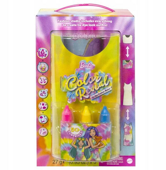 Barbie Color Reveal Tie-Dye Fashion Maker Set met 50 Verrassingen — afbeelding 2
