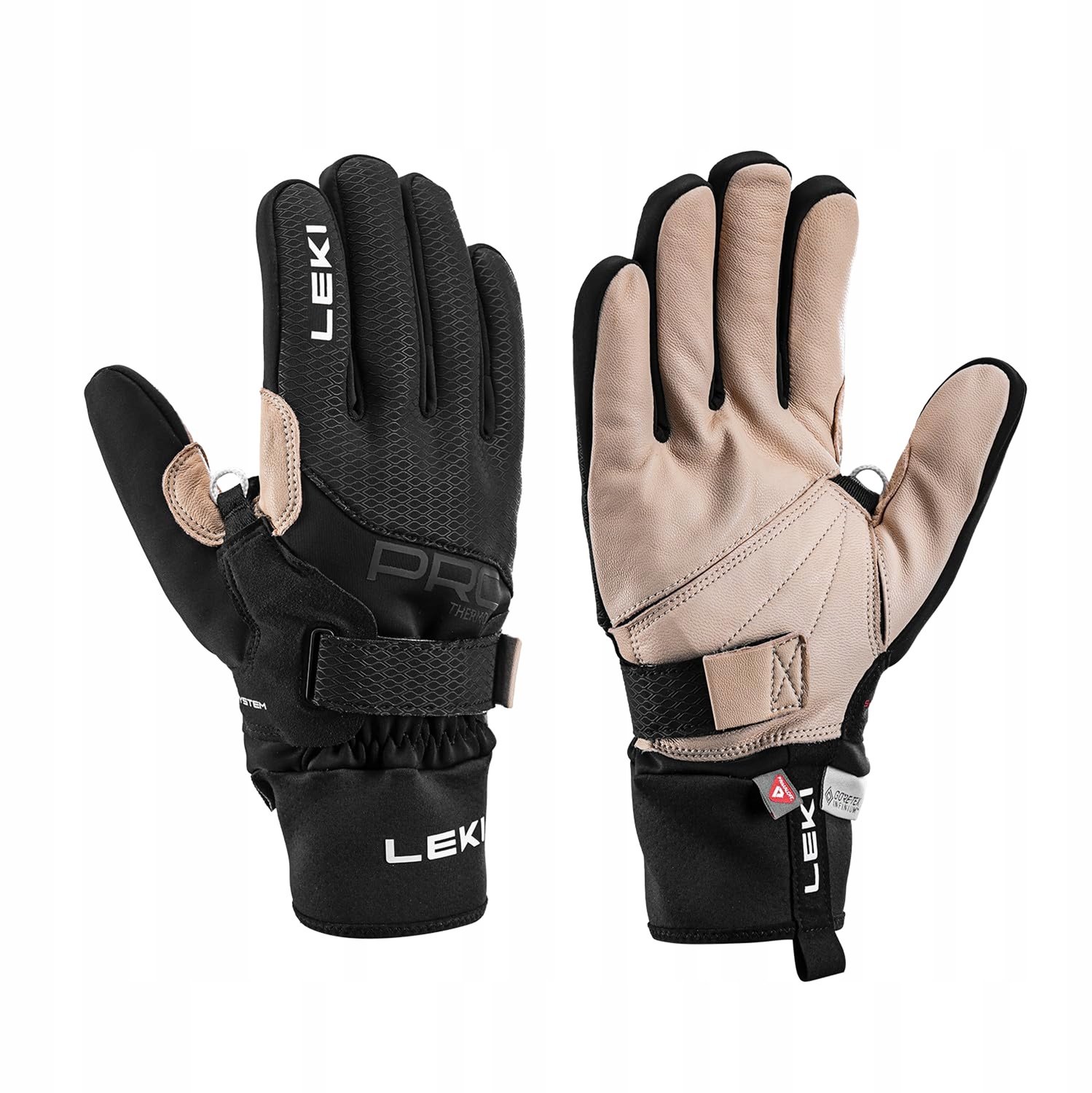LEKI Ski Stoks Aluminium Unisex voor Schaatsen Zwart