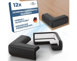 Hoffenbach NBR Hoekbeschermers Zwart 12 stuks 0.7cm - Veiligheid voor Kinderen