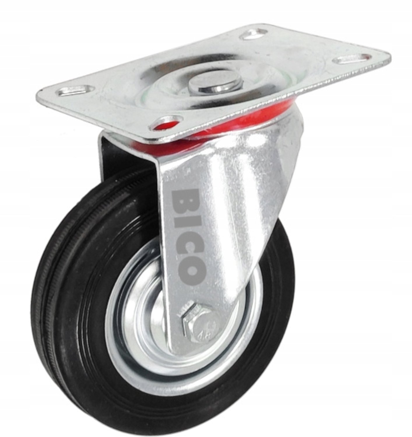Zwenkwiel Metaal-Rubber 100mm Draaibaar tot 80kg