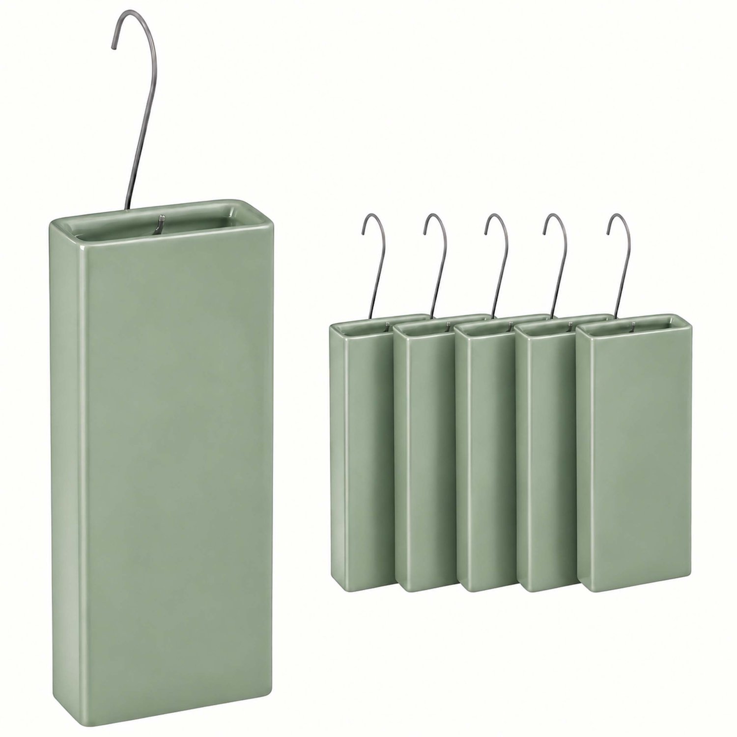 Waterverdamper radiator - set van 6 - 400 ml - keramiek - salie