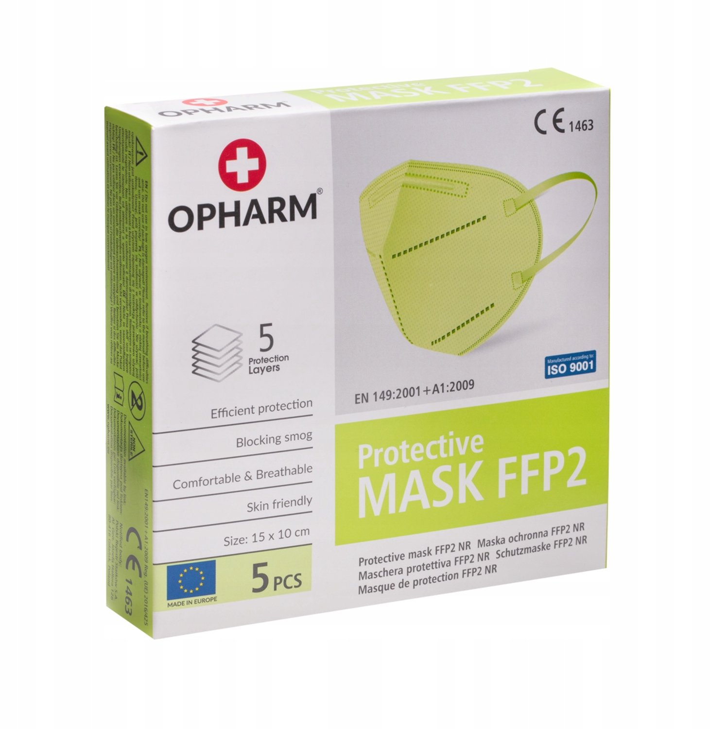 FFP2 Mondkapjes Limon 5 Stuks - Hoge Filtratie