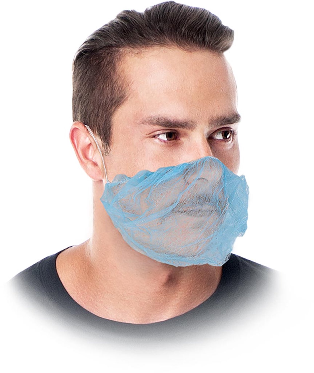Wegwerp baard- en mondkapjes, 100 stuks, blauw
