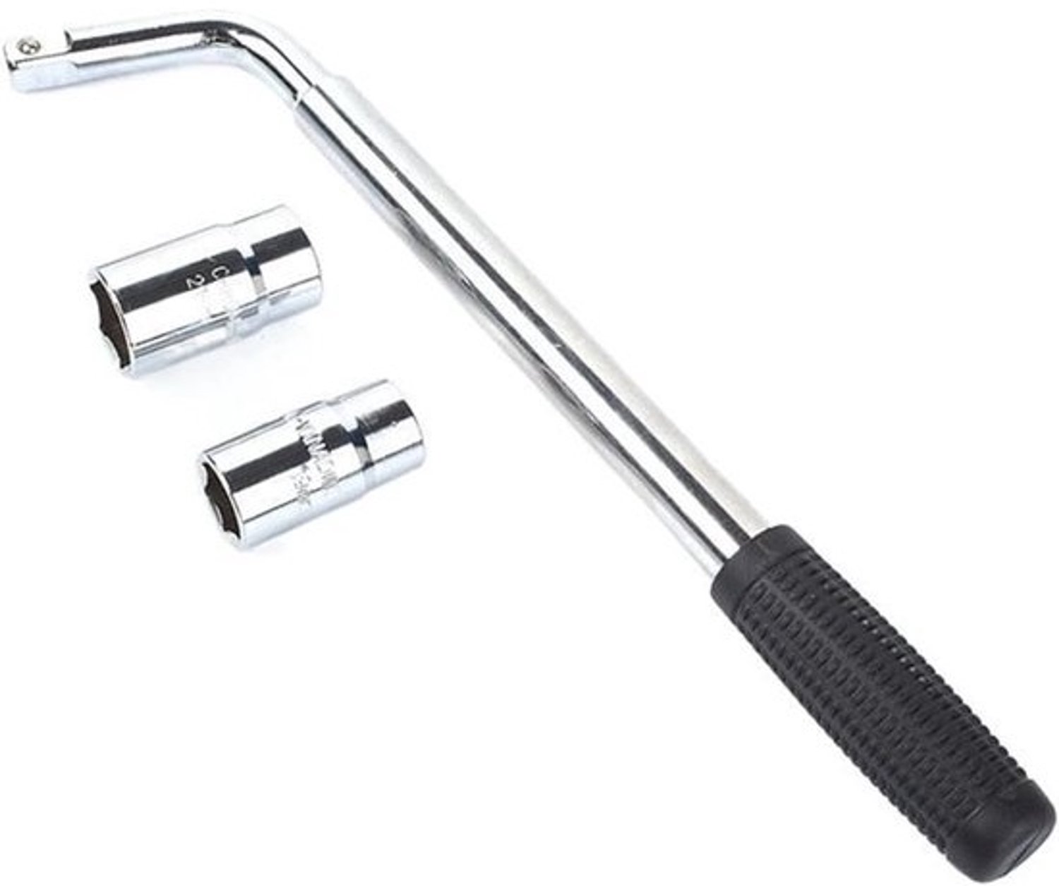 Wielmoersleutel - Uitschuifbare moerdopverwijderaar - Banden wisselen - Compact gereedschap - Met adapter - 38-50 cm