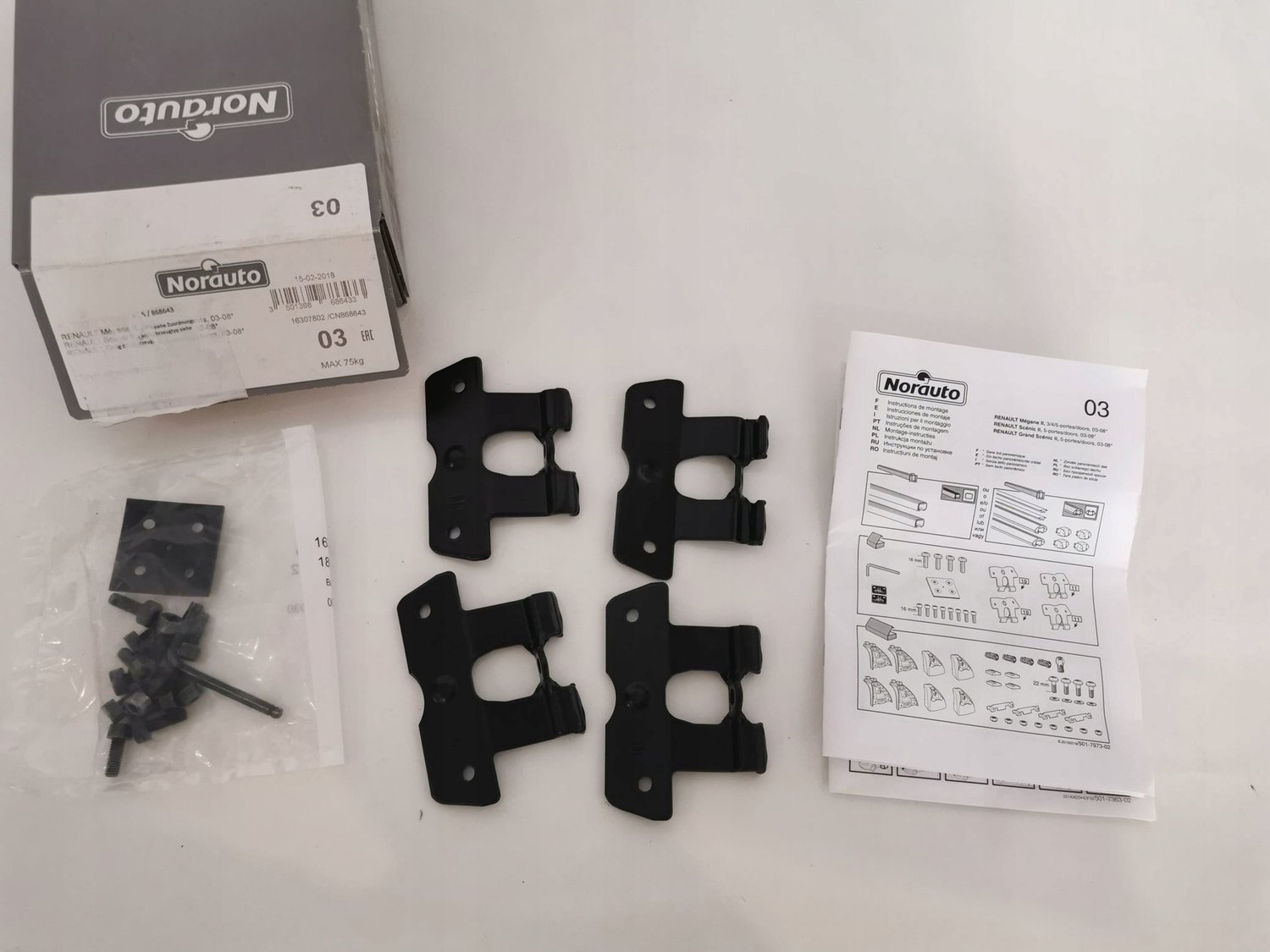 Thule Montageset Norauto 03 voor Renault Megane II/Scenic II