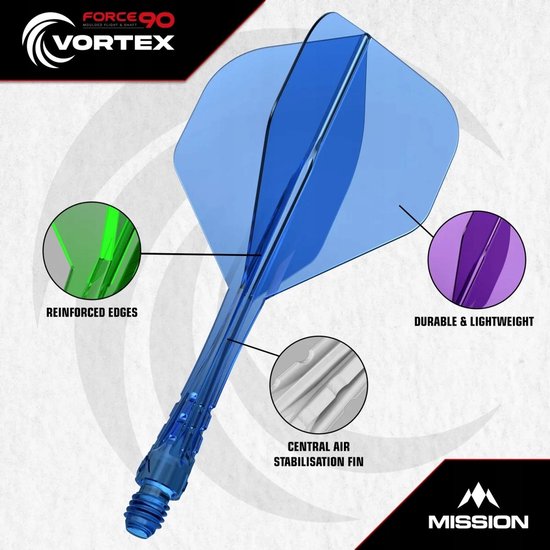 Mission Force Vortex 90 - Dartflight en Shaft Ineen - Zwart van Mission — afbeelding 2