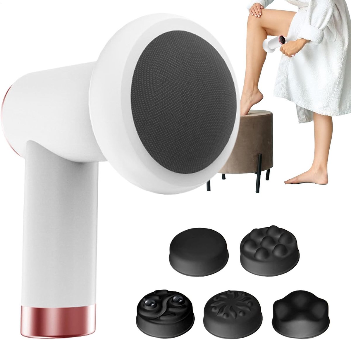 Cellulite Remover Massager - Draagbaar Elektrisch Handheld Vet Sculpting Tool met vijf massagekoppen voor - dijen, benen, nek, effectieve lichaamscontouring, thuis- en salongebruik