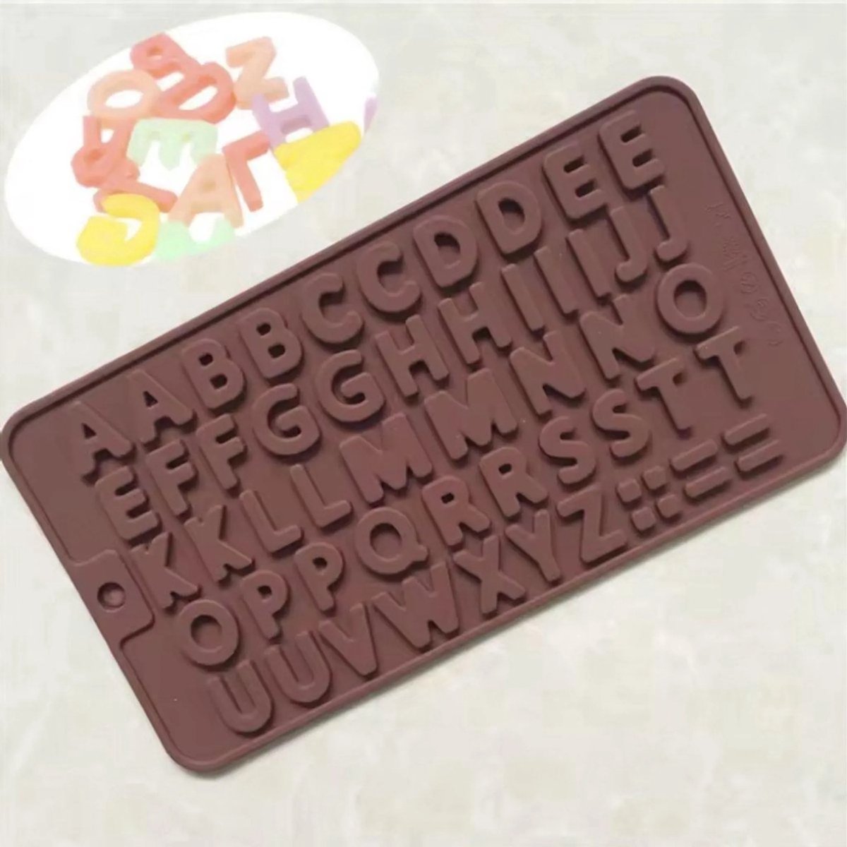Alfabetchocolade - Alfabetvormpjes - Chocoladevormpjes - Set van 2