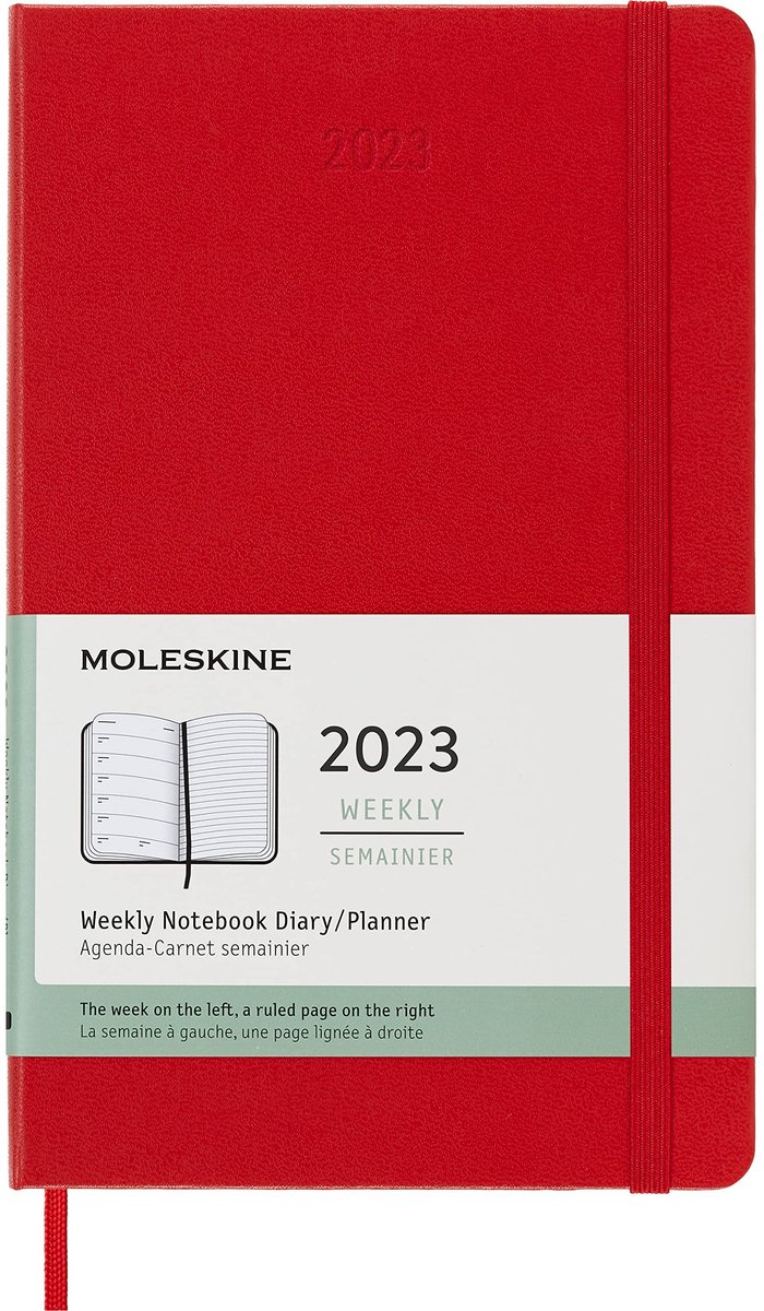 Elzusha - 12-Maanden Kalender - Weekplanner met Hard Cover - Scharlaken Rood
