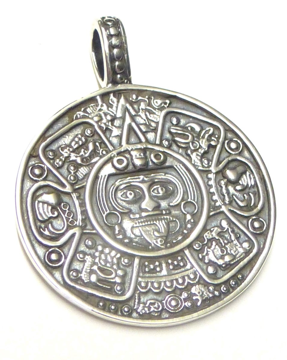 Elzusha - Hanger Maya Kalender - Zilver - Uniseks