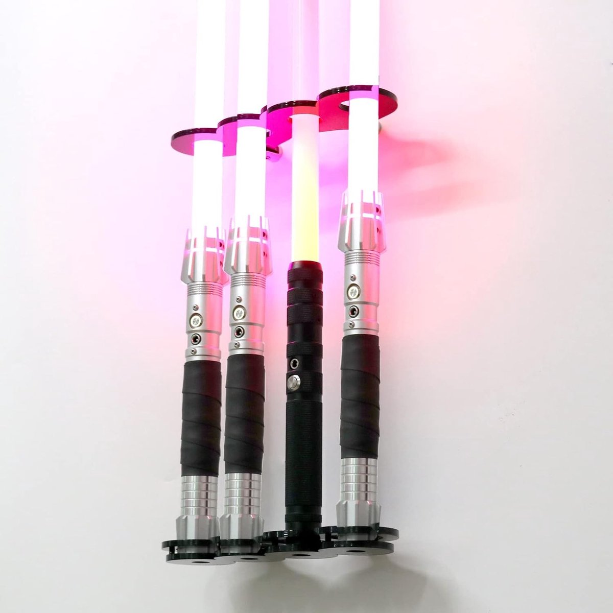 Lightsaber Wandhouder - Zwart - 4 Gat - Acryl Displaystandaard voor de Meeste Lightsabers