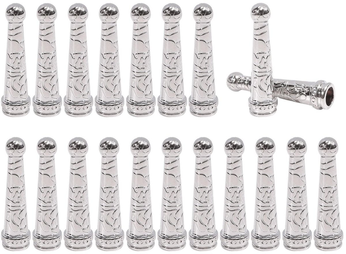 Elzusha - Set van 20 Vervangende Bolo Tie Punten, Platina