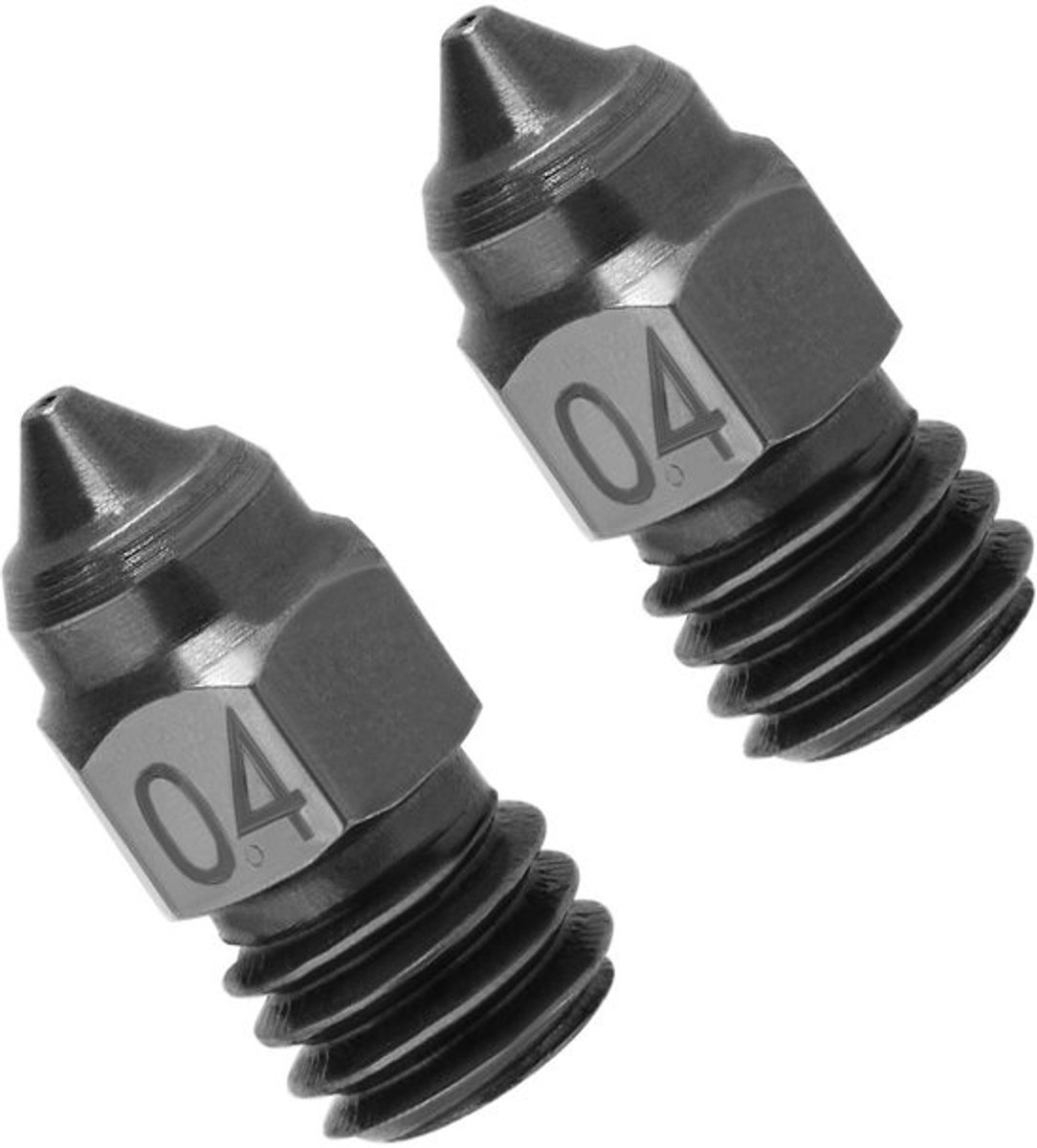 Dailygoods- 3D-printer Mondstuk 0,4 mm - 2 Stuks - Gehard Staal - Compatibel met
