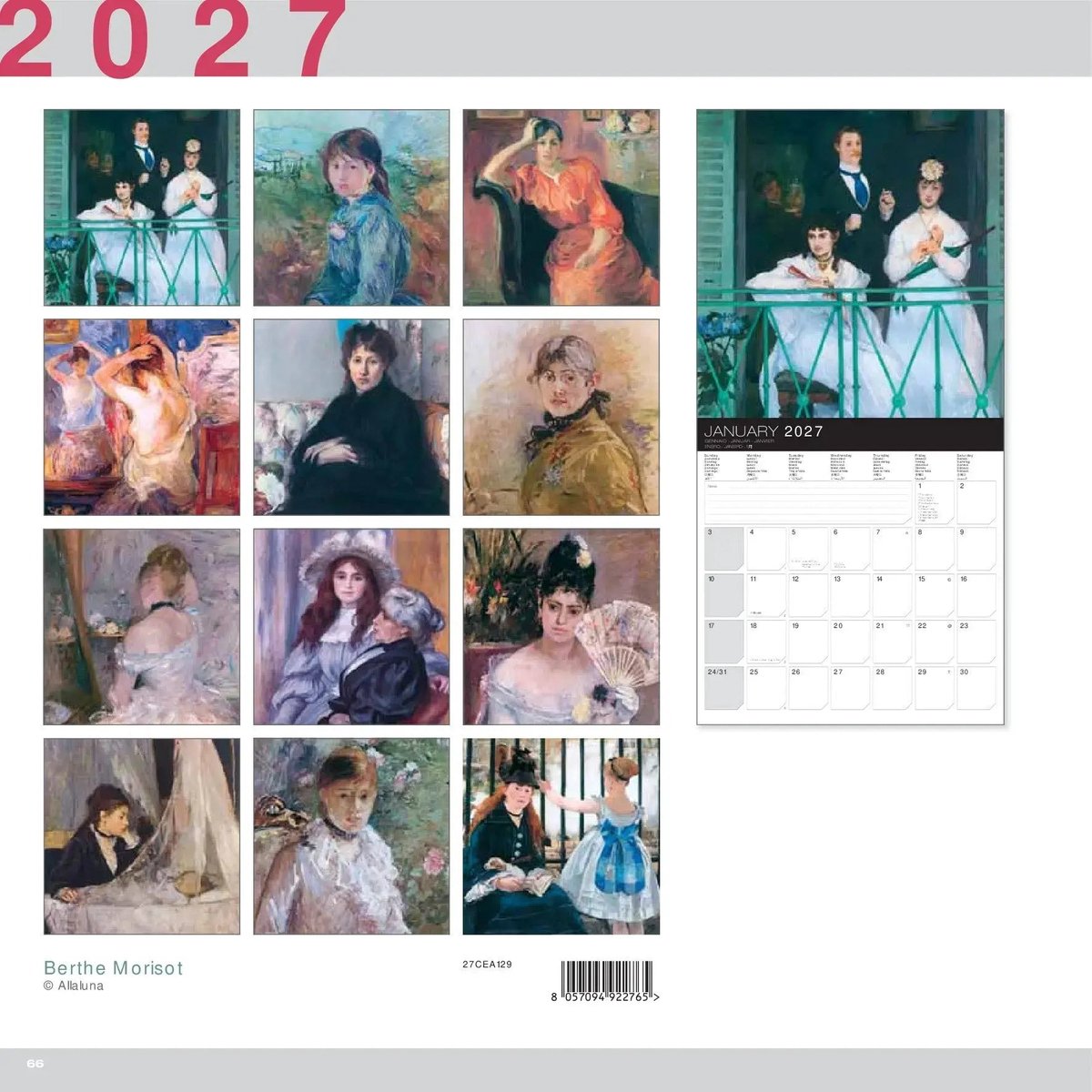 Berthe Morisot Kalender 2027