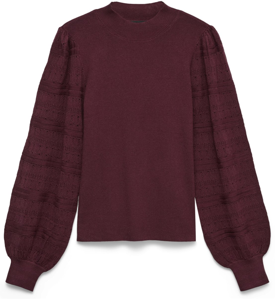 Vero Moda Trui Vmnewlimone Ls Highneck Pullover Bo 10331283 Windsor Wine Dames Maat - L