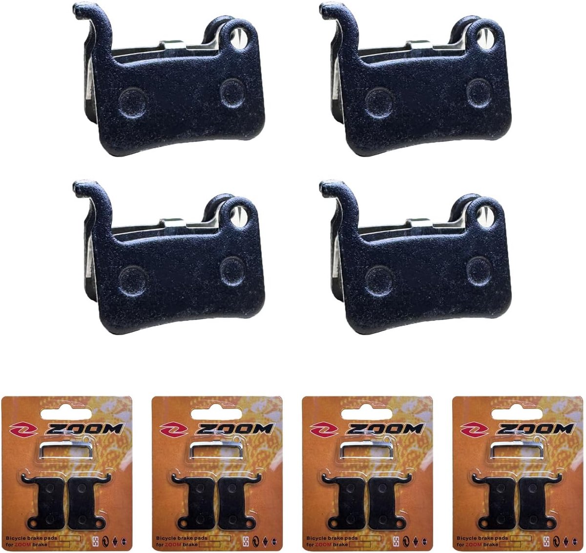 Schijfremblokken compatibel met Zoom en Shimano - halfmetalen vervanging - brede compatibiliteit - optimale remkracht - ShopVlot