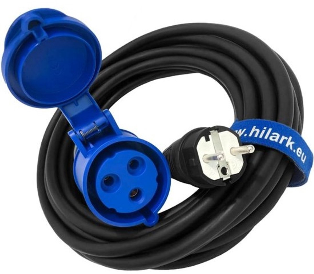 Professionele Verlengkabel 30 Meter Blauw 3-Polig IP44 voor Caravan en Bouwplaats