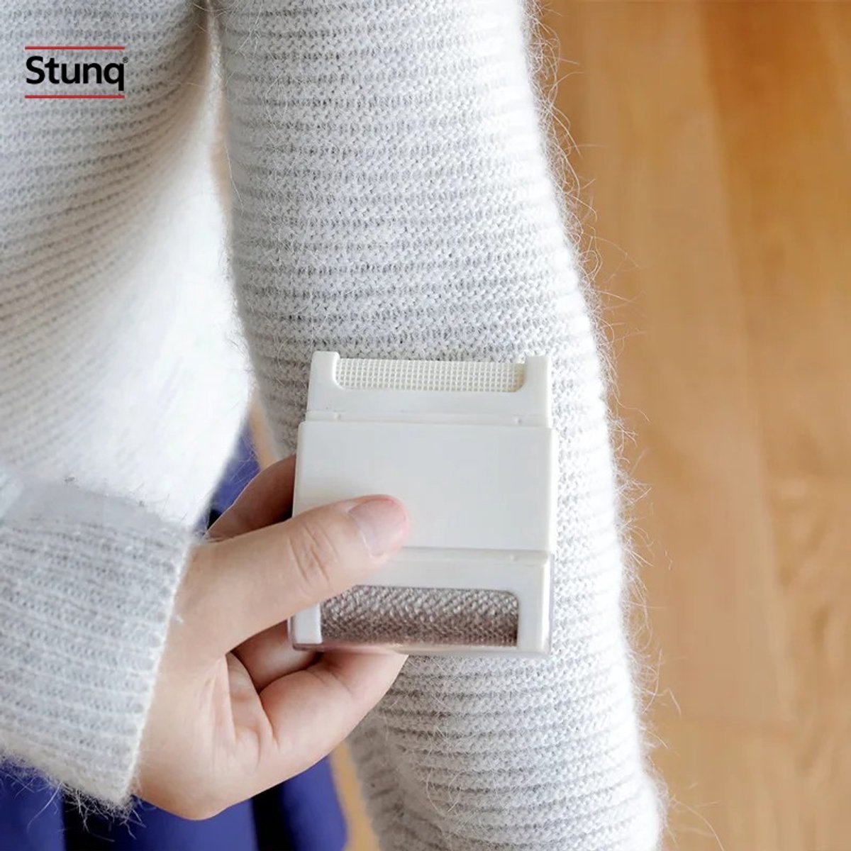 Stunq® Mini Lintverwijderaar Handmatig - Draagbare Haarbal Trimmer voor Kleding en Meubels - Wit