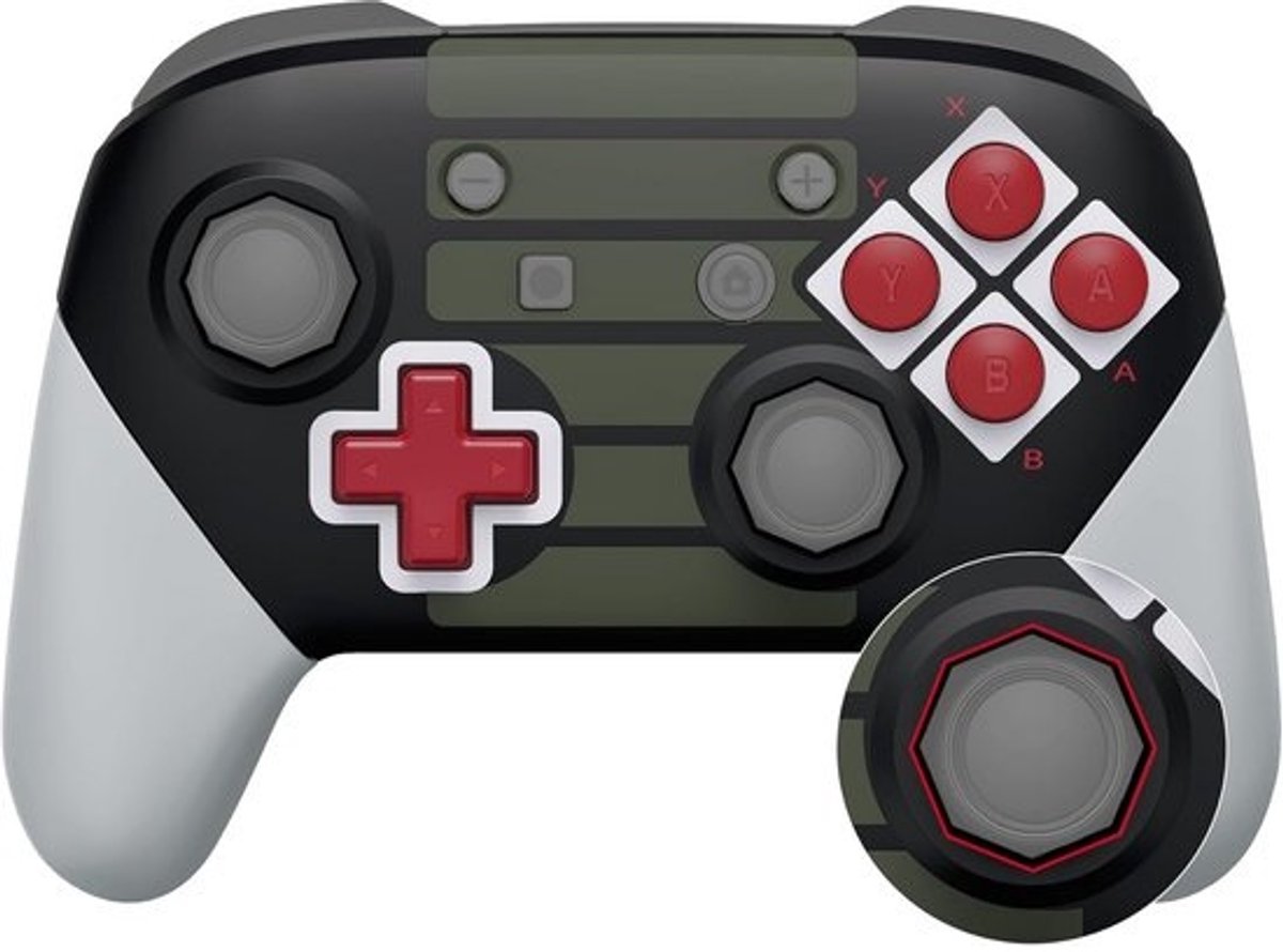 Vervangende Behuizingset voor Switch Pro Controller - Klassiek NES Design Faceplate en Handvatten