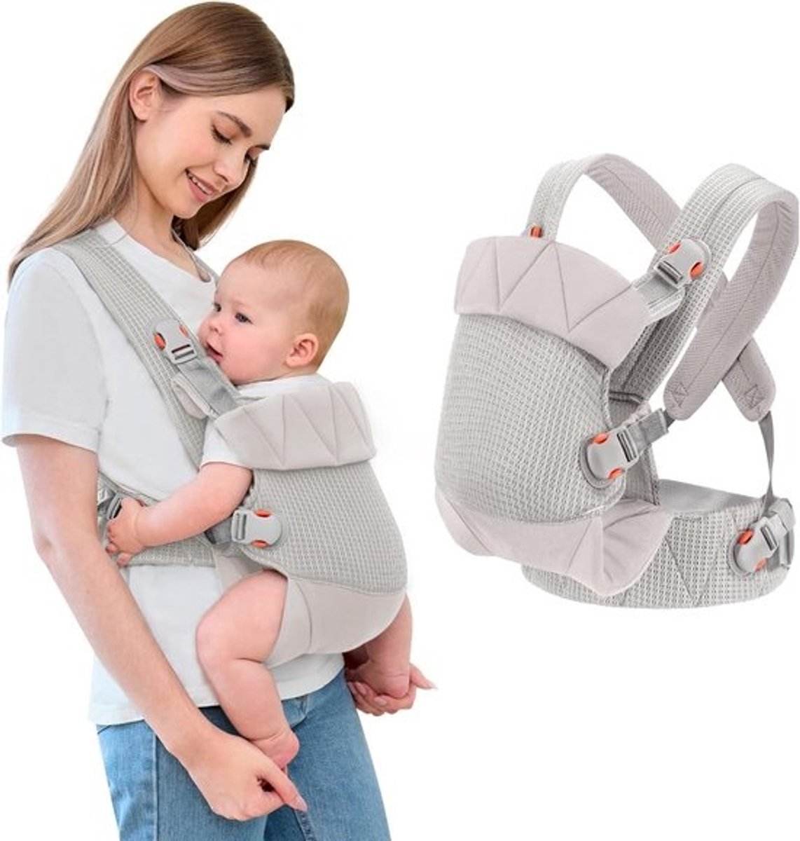 Ergonomische Draagzak voor Baby's - Verstelbare Babydrager voor Peuters en Pasgeborenen