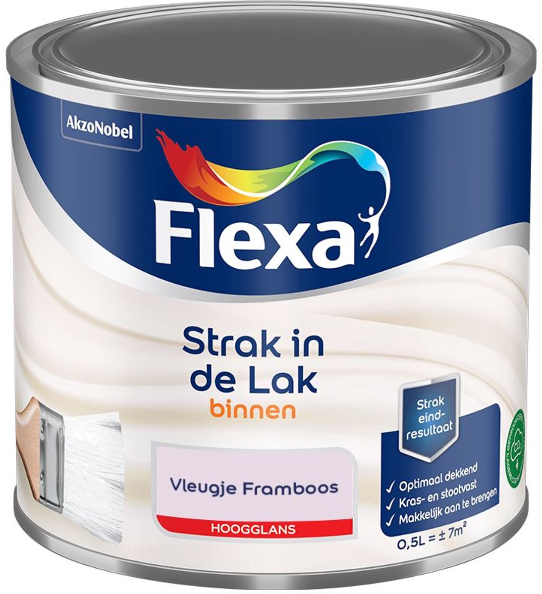 Flexa - Strak In De Lak Binnenlak Hoogglans - Vleugje Framboos - Mengverf - 500 Ml