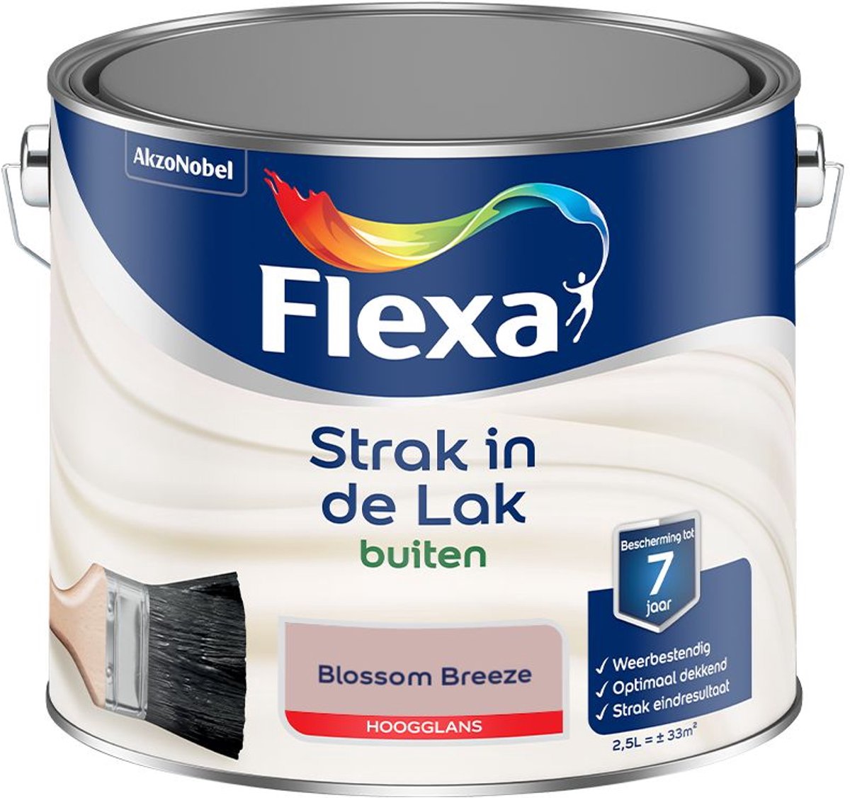 Flexa - Strak In De Lak Buitenlak Hoogglans - Blossom Breeze - 2,5 L - Kleur Van Het Jaar 2027