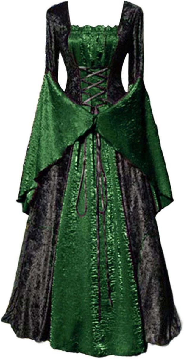 Kostuum voor cosplay, Halloween, feestjurk, antieke rechtsjurk, bandage-outfit