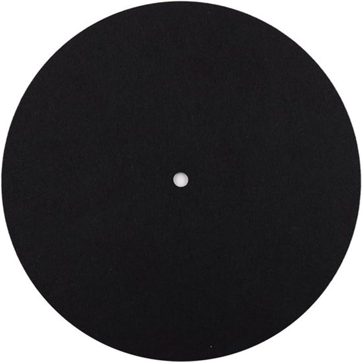 Draaitafelmat 3 mm Zwart 18 cm - Glijmat voor Vinyl Platenspeler Statibestrijding Geluidskwaliteit