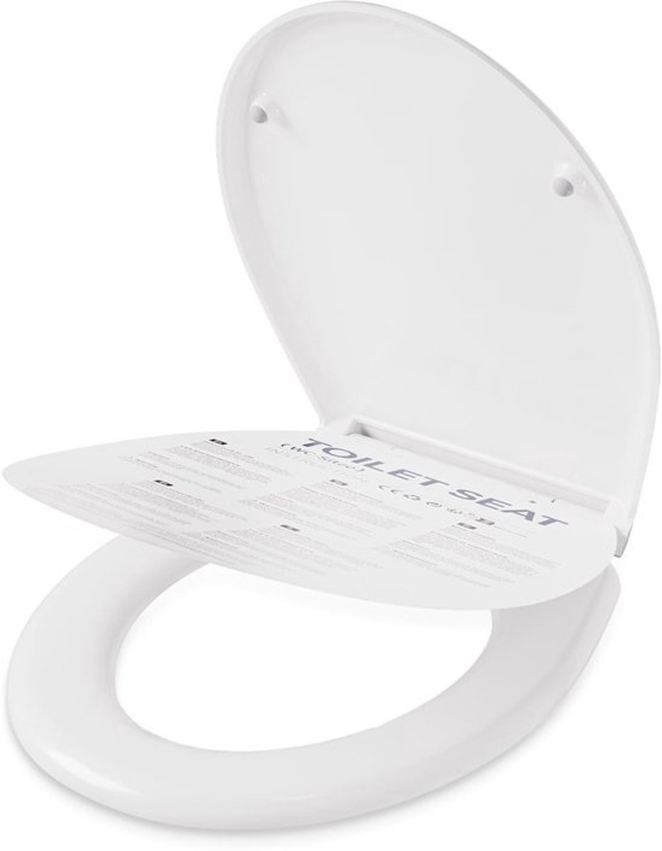 WC-bril Ovaal - Softclose & Quick Release - Antibacterieel Duroplast - Wit