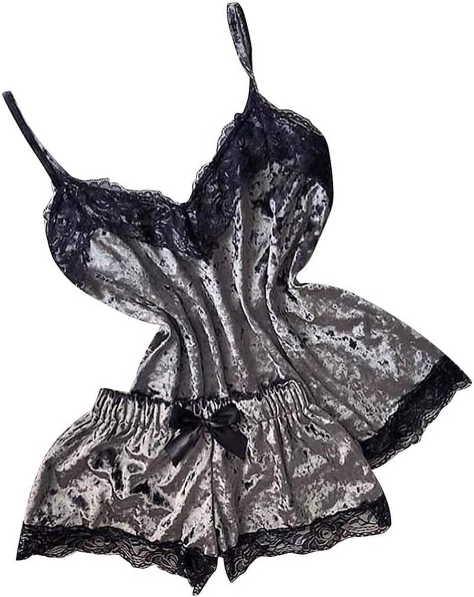 Fluwelen strik tops shorts dames nachtkleding lingerie pyjama V-hals sexy hemdje