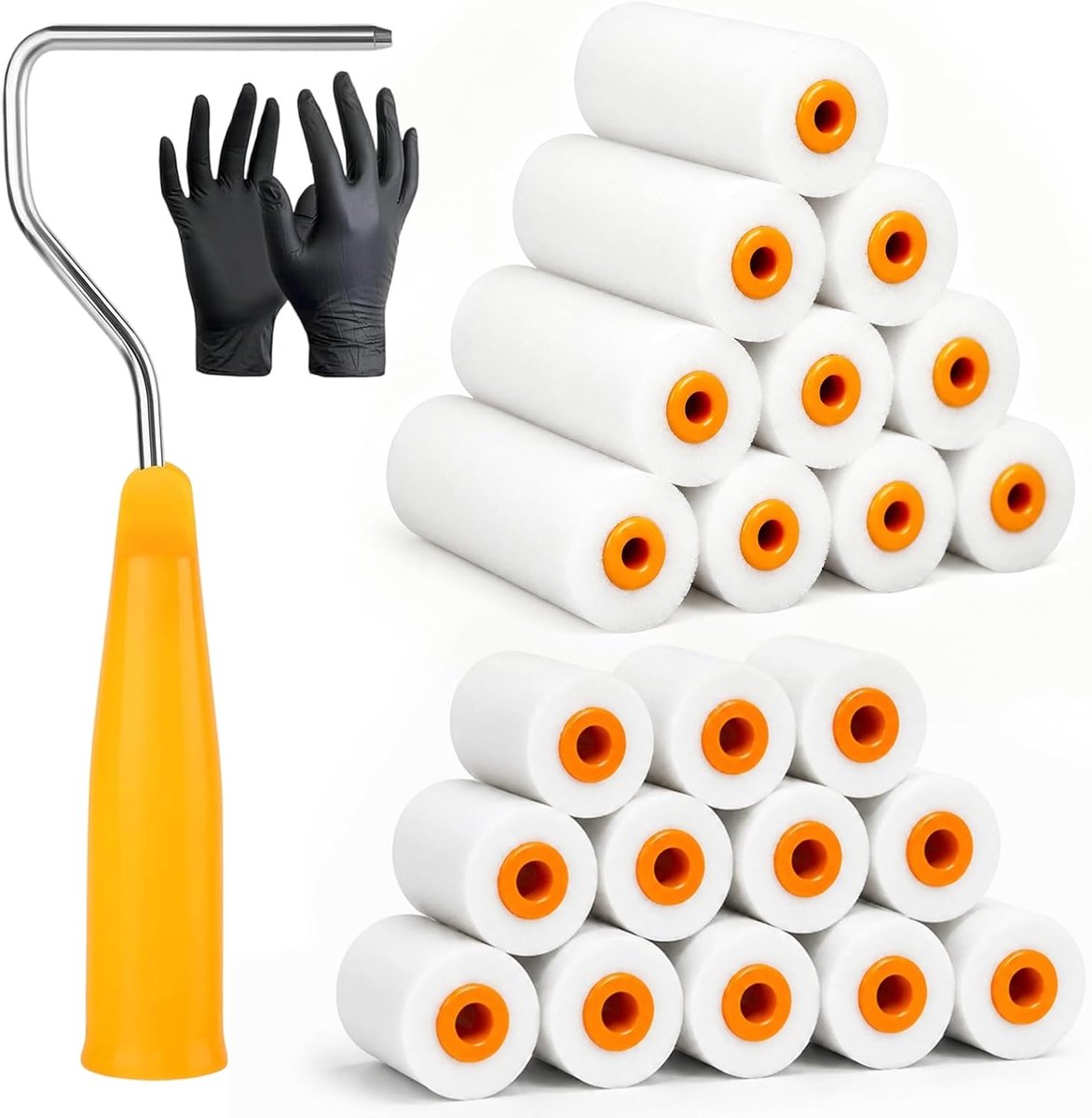 Verfrollers Klein, 2/5.1 Inch Mini Foam Verfrol, Kleine Foam Rollers, Hoge Dichtheid Schuim, Roller Frame * 1, Spons Rollen Voor Het Schilderen Op Muren, Meubels En Decoreren