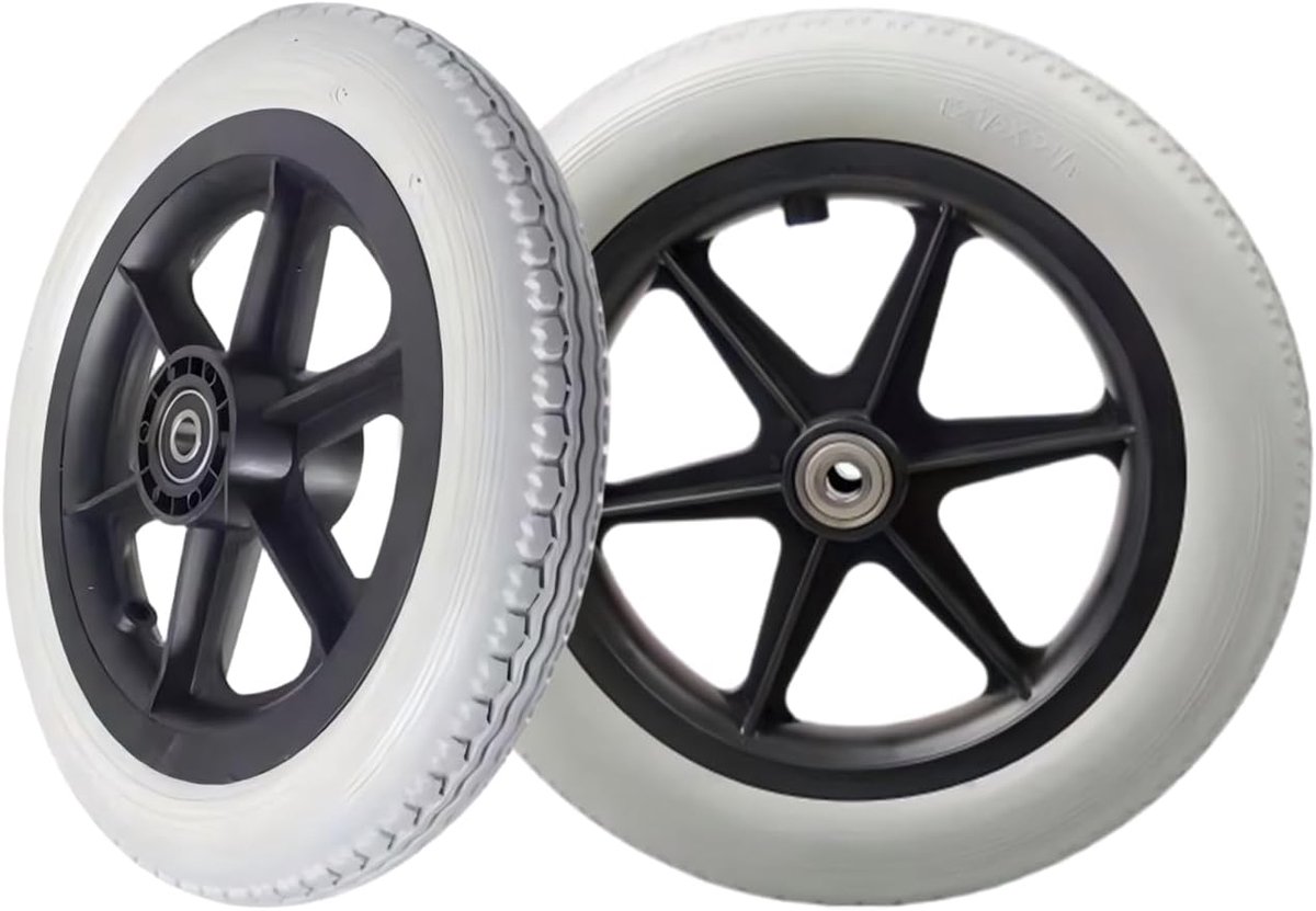 Wielen, solide banden voor rolstoel, antislip, reservewielen voor rolstoelen, grijs, 30,5 cm