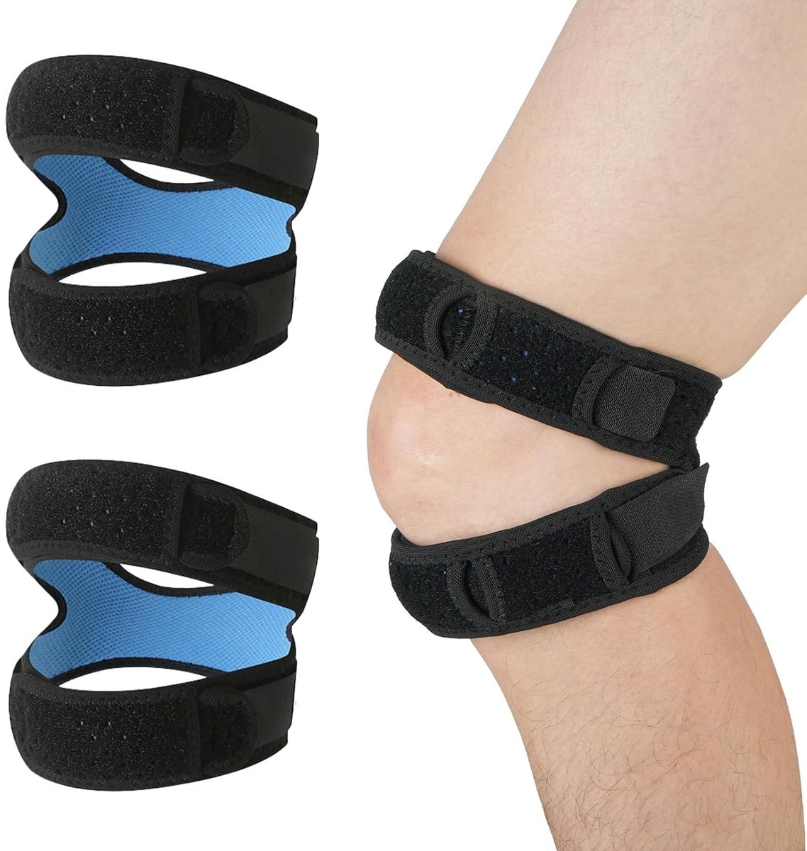 Kniebraces voor mannen en dames, kniebrace, artrose, medisch kniesteun, stabilisatie, kniebandage, knieorthese instelbaar, voor sport, gewrichtsontsteking, pijn, training, artritis