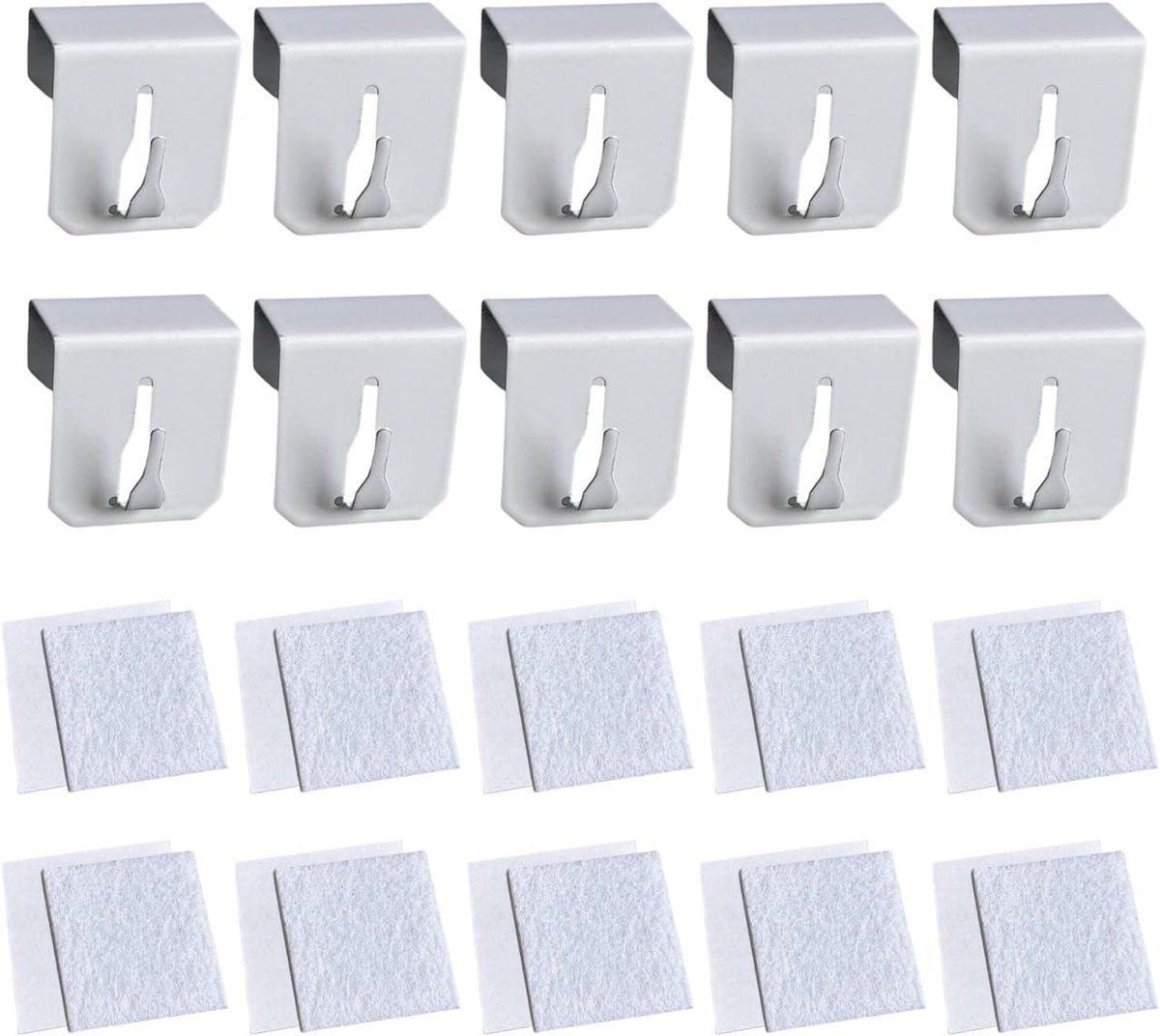 10 Stuks S-Vormige Platte Haken, 10 Stuks Zelfklevende Viltpanelen, Raamhaken Zonder Ponsen En Lijm, Sterke Platte Haken Met Één Kop, Gordijnen En Decoraties.