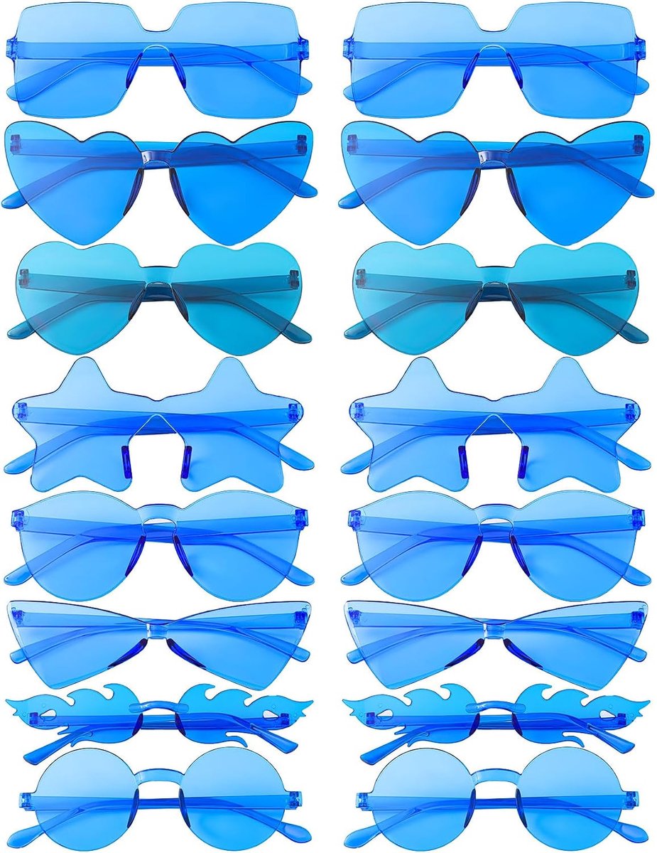Zonnebril Dames Zonnebril Set Vintage Bril Retro Party Bril Voor Dames Heren 16 Stuks
