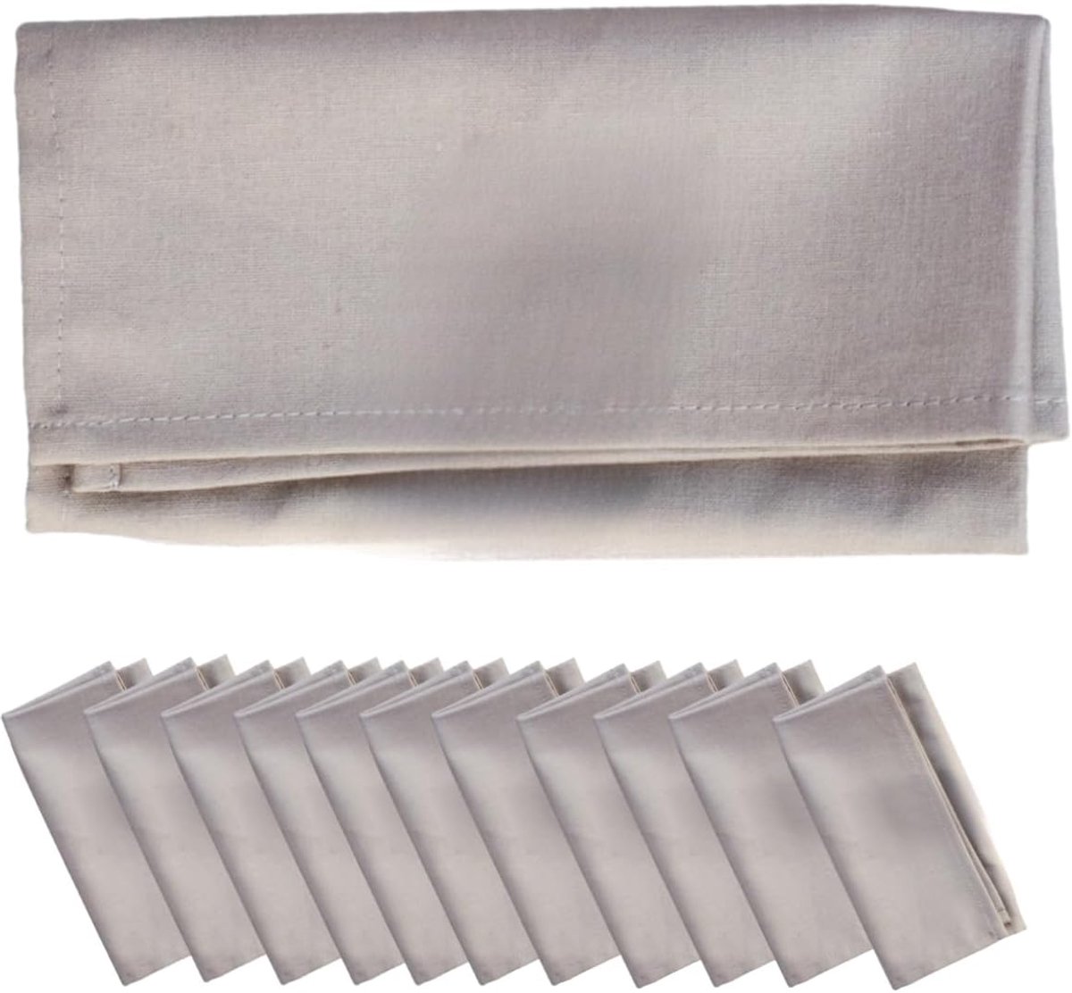 Stoffen Servetten Elegant Set Van 12 Katoenen Linnen Servetten Effen Kleur 40X40 Cm Voor Feesten Hotels Bruiloften En Diners Gemêleerd Grijs