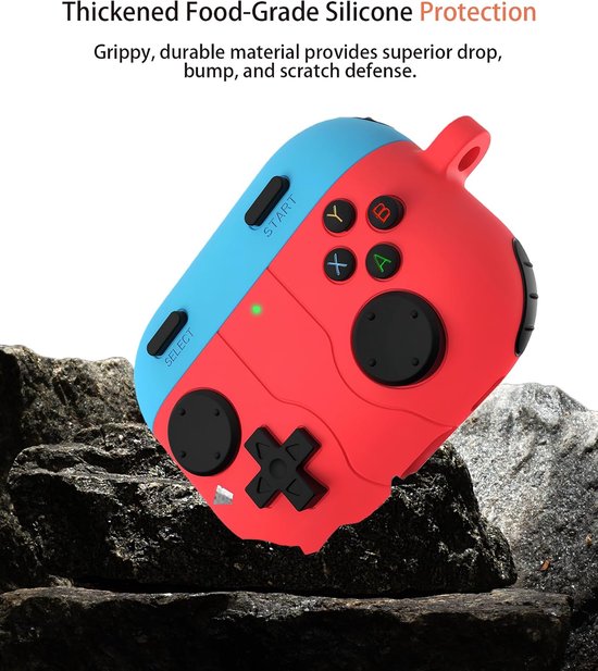 Spelcomputer Hoesje Compatible with Apple AirPods Pro 3 (2025) van Verdikte Siliconen - Rood — afbeelding 5